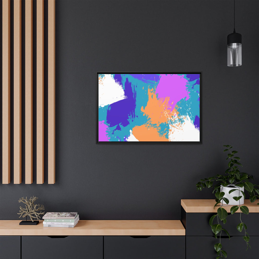 Brushstrokes Harmony Framed Canvas