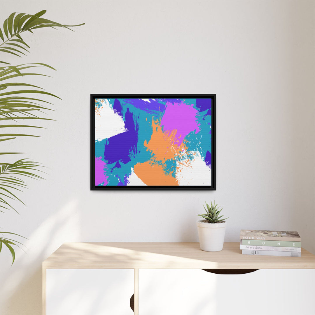 Brushstrokes Harmony Framed Canvas