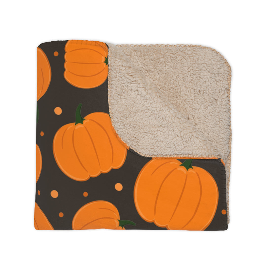 Pumpkin Harvest Sherpa Blanket