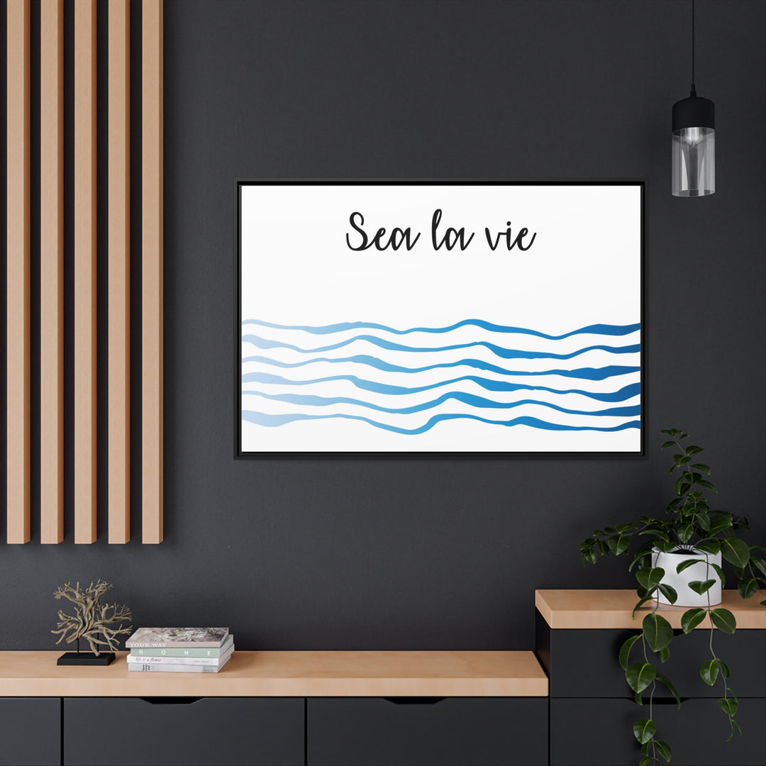 "Sea La Vie" Framed Matte Canvas