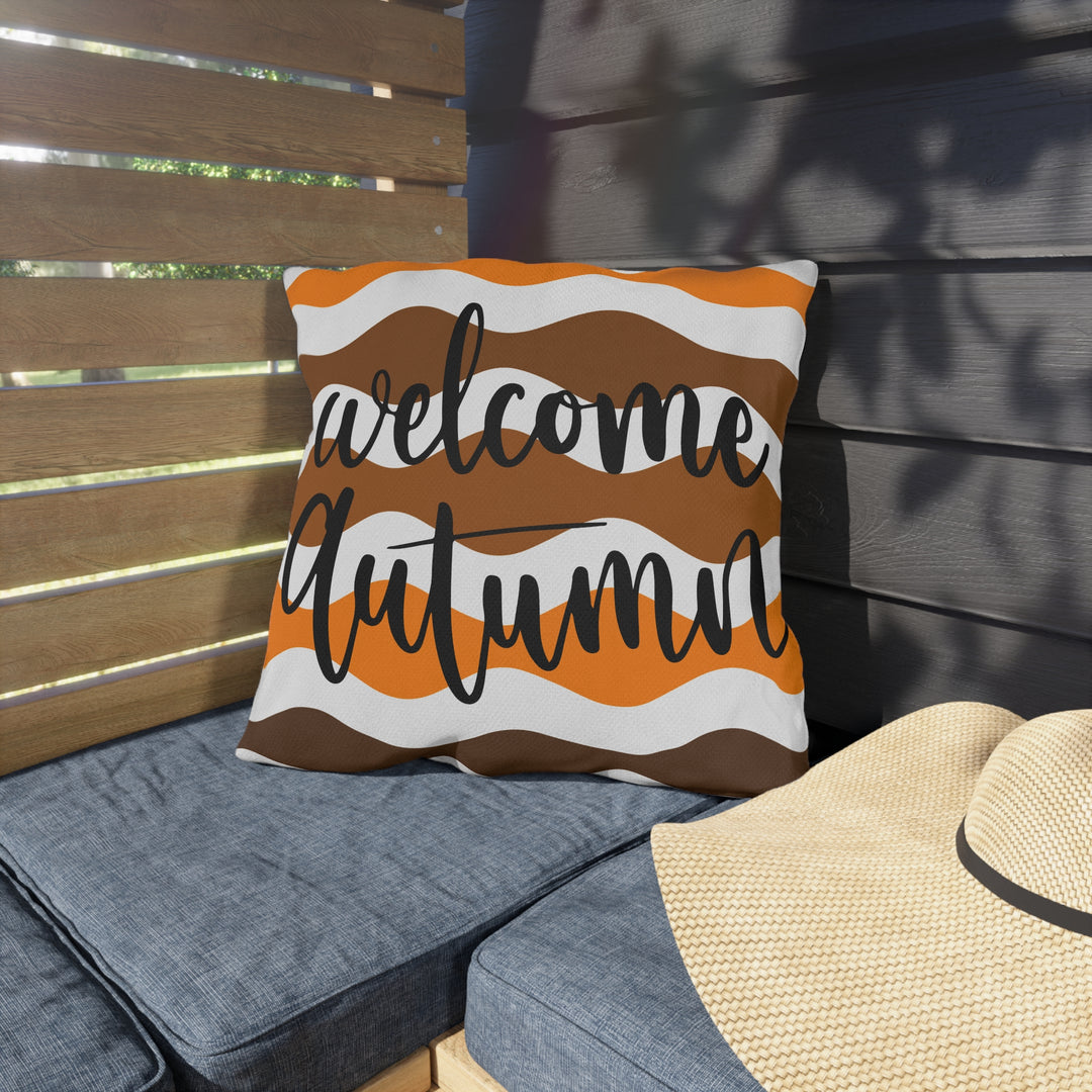 Welcome Autumn Outdoor Pillow