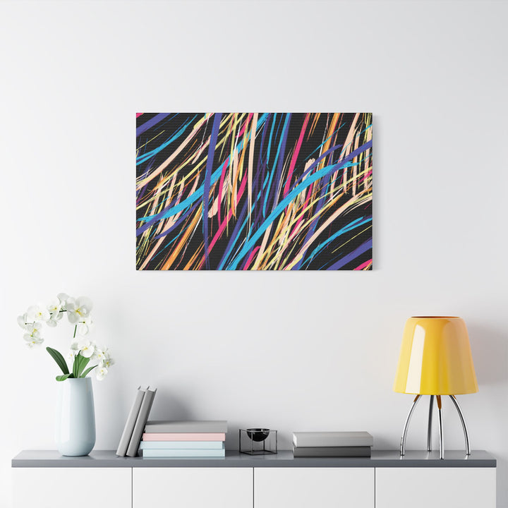 Neon Streaks Satin Canvas