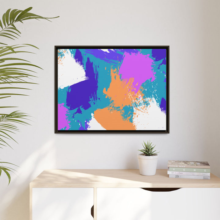 Brushstrokes Harmony Framed Canvas