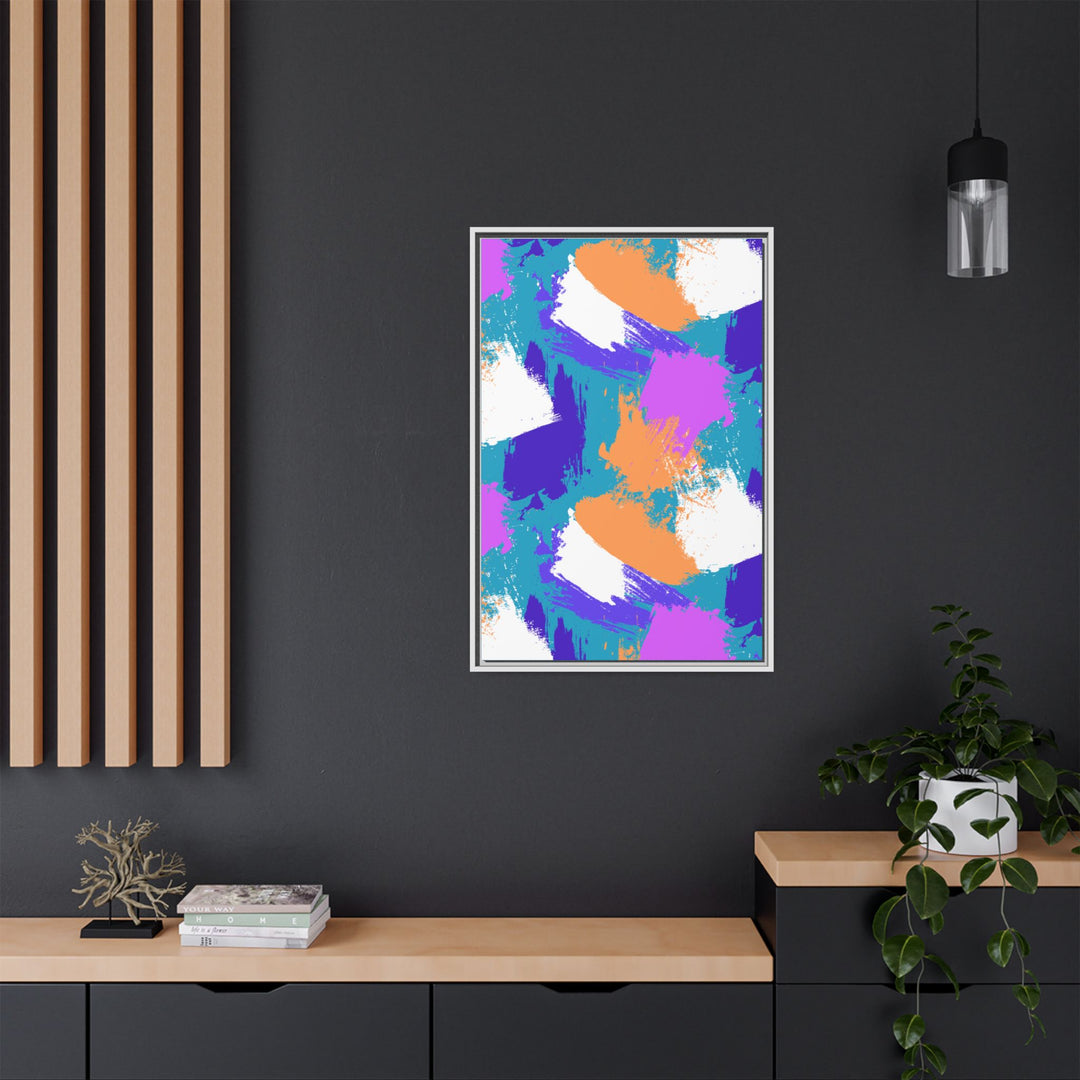 Brushstrokes Harmony Framed Canvas