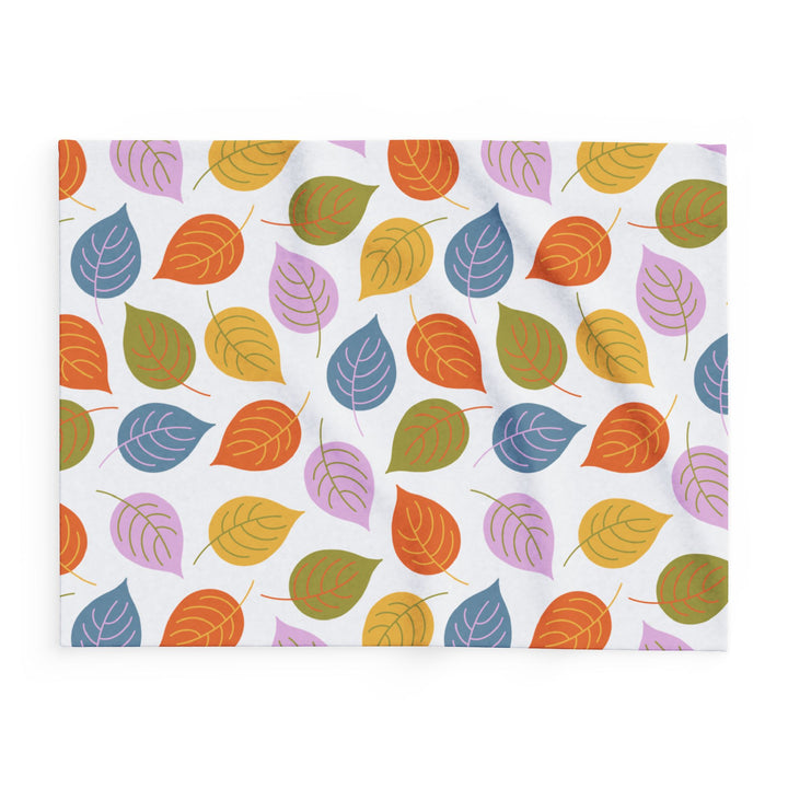 Colorful Fall Leaves Fleece Blanket