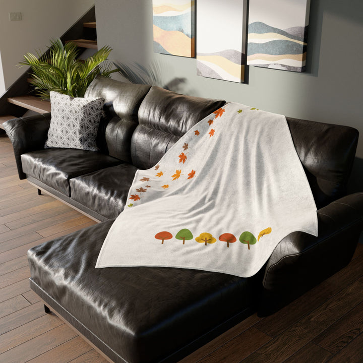 Autumn Trees Cozy Minky Blanket