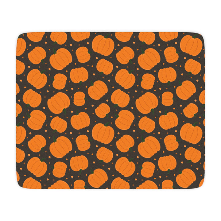 Pumpkin Harvest Sherpa Blanket