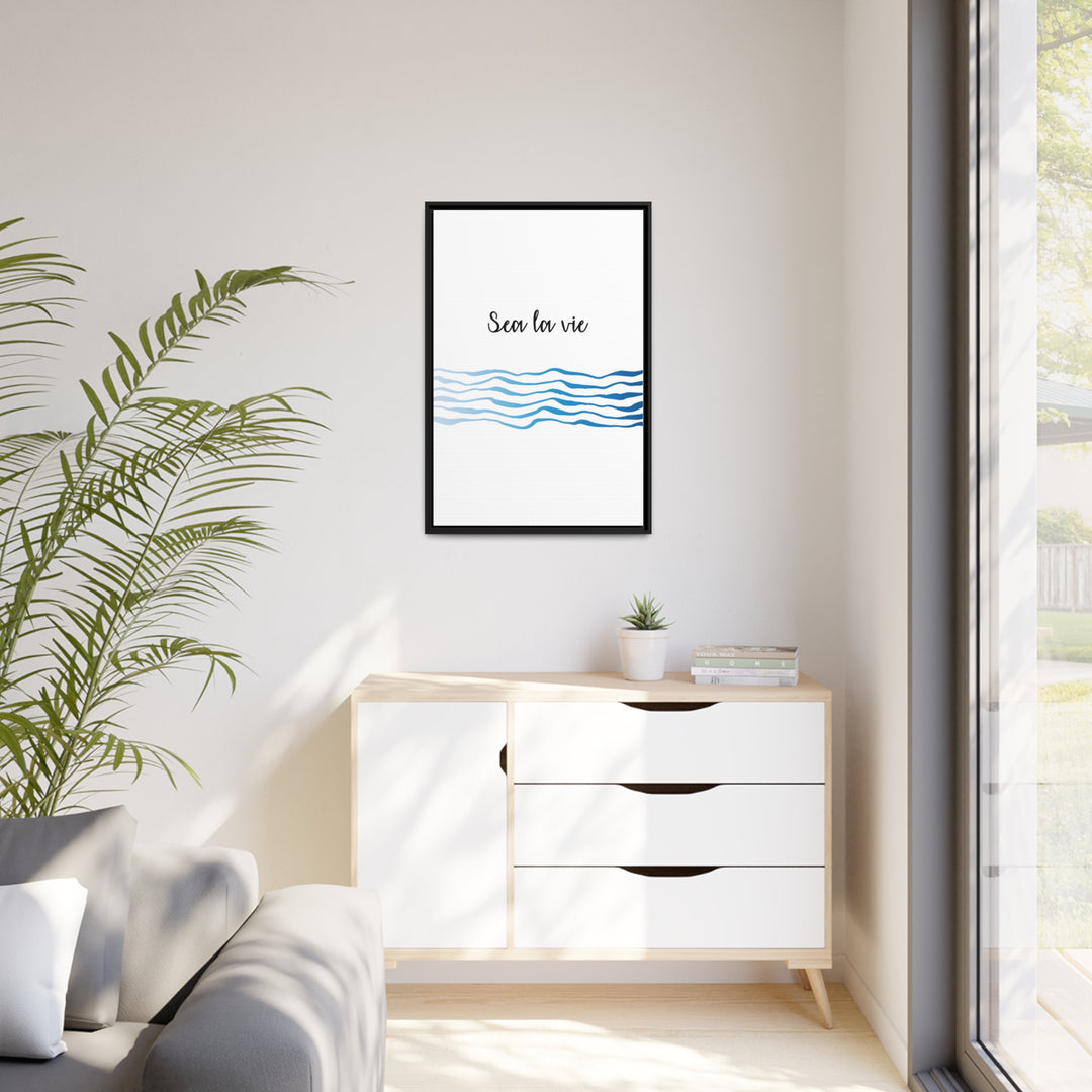 "Sea La Vie" Framed Matte Canvas