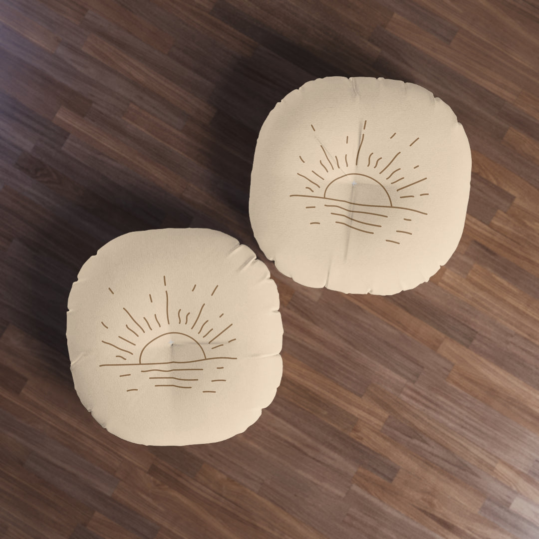 Sunrise Tufted Floor Pillow - Round