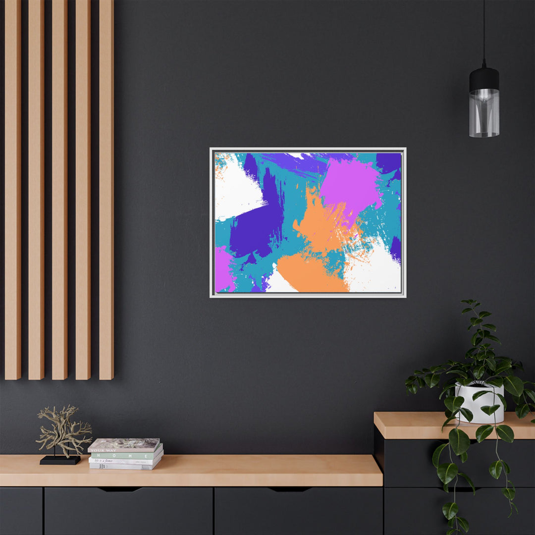 Brushstrokes Harmony Framed Canvas