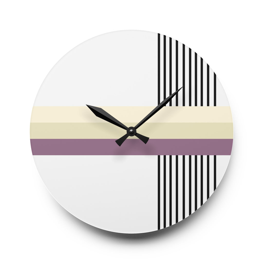 Modern Stripes Acrylic Wall Clock