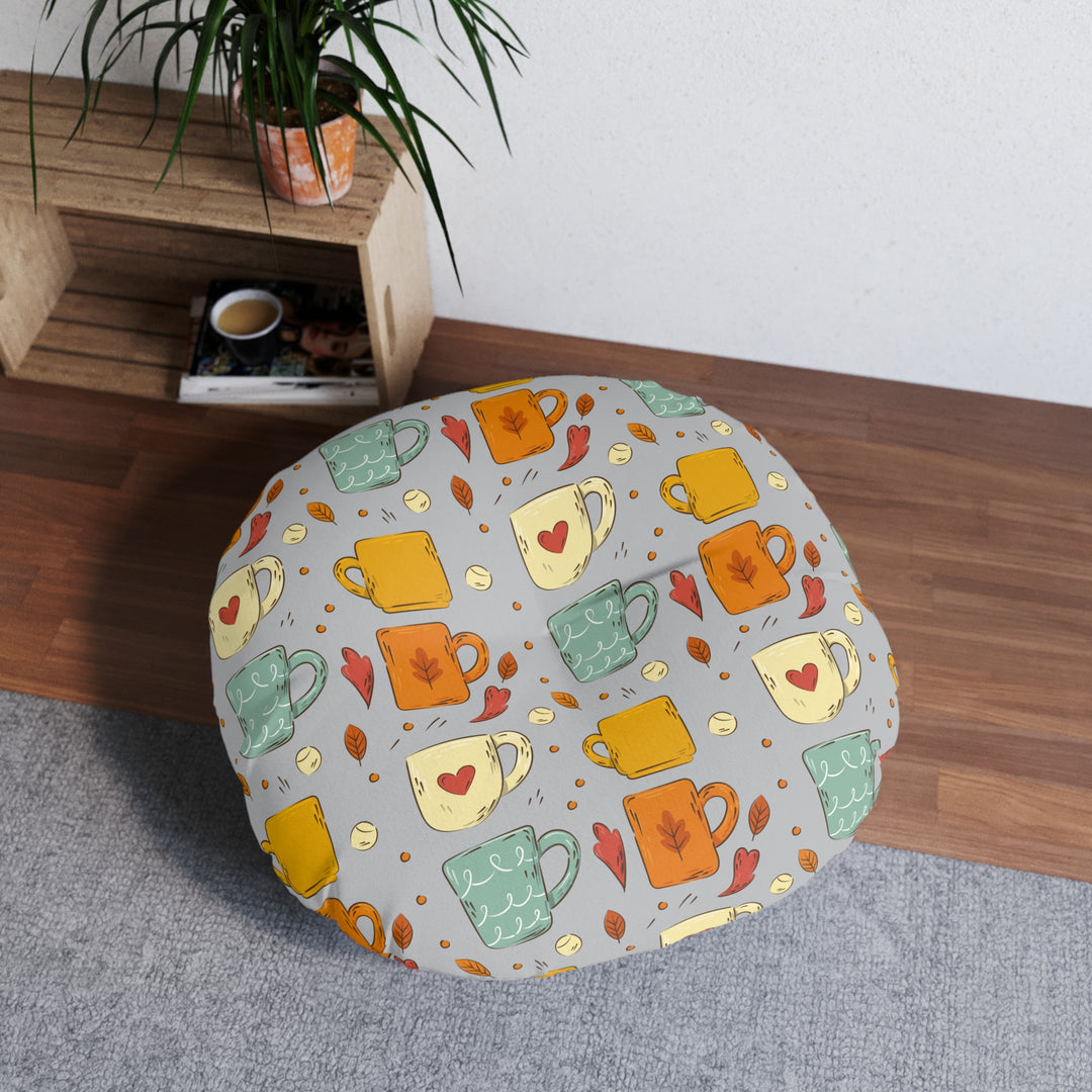 Cozy Mugs Tufted Floor Pillow