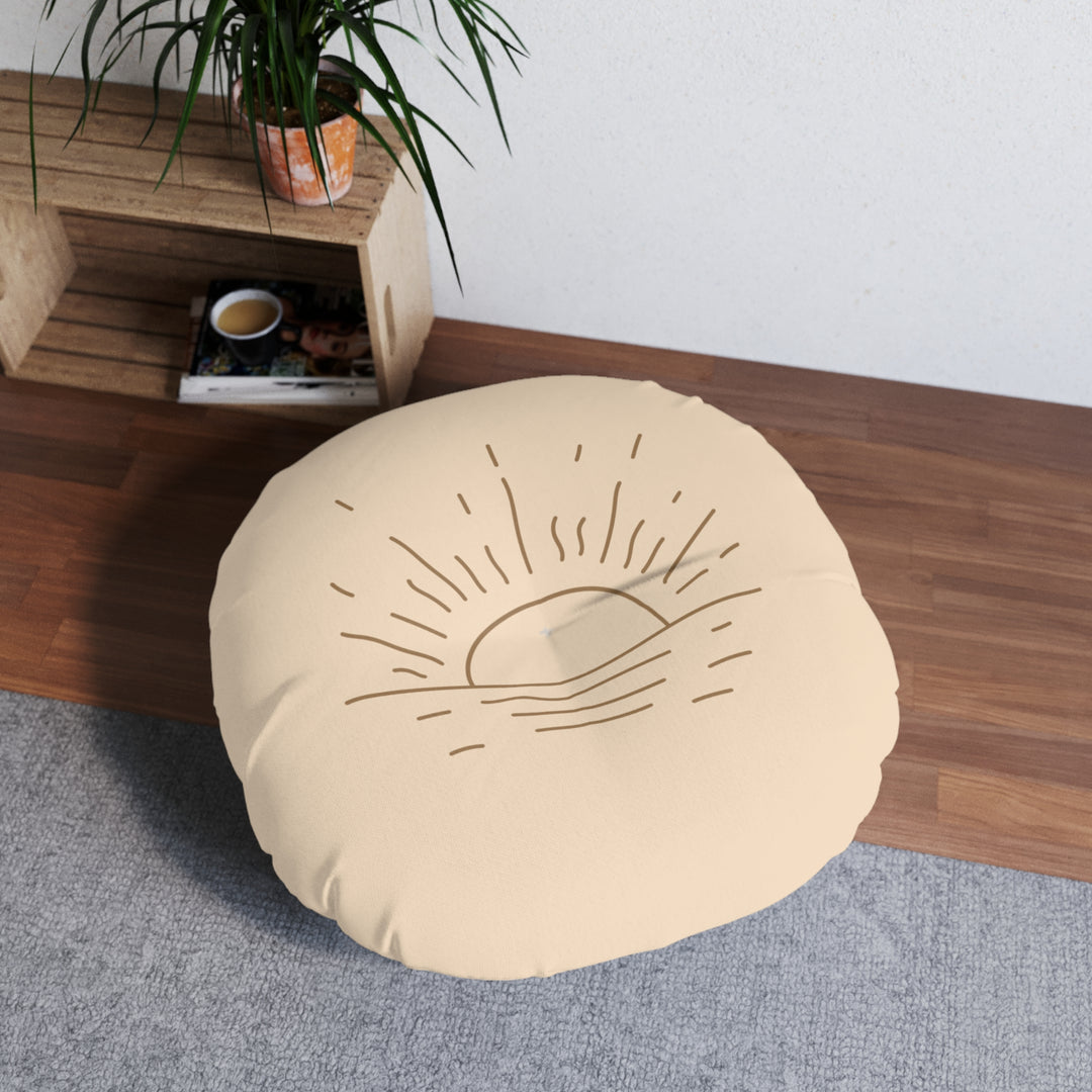 Sunrise Tufted Floor Pillow - Round