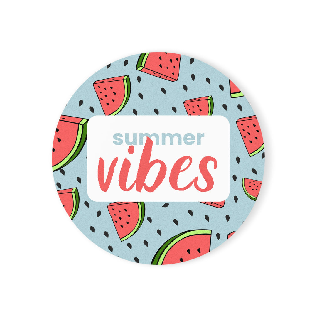 Cork Back Coaster - "Summer Vibes"