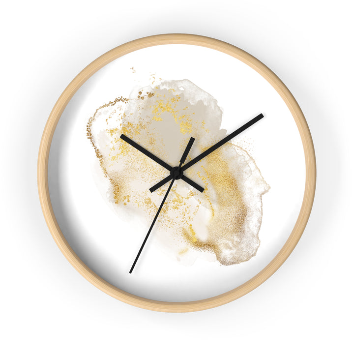 Abstract Gold Wall Clock