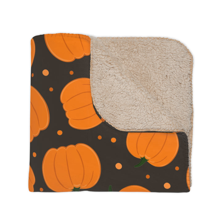 Pumpkin Harvest Sherpa Blanket