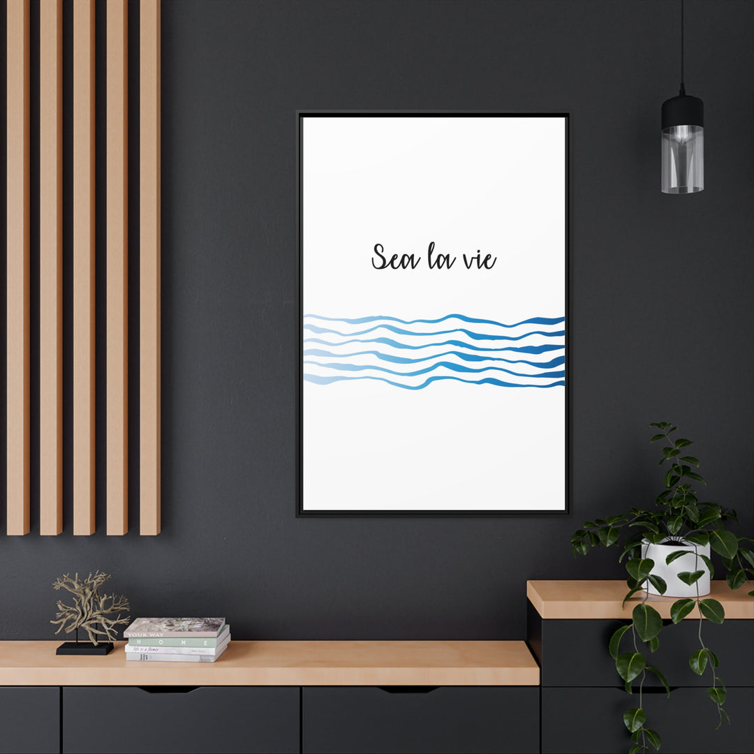 "Sea La Vie" Framed Matte Canvas