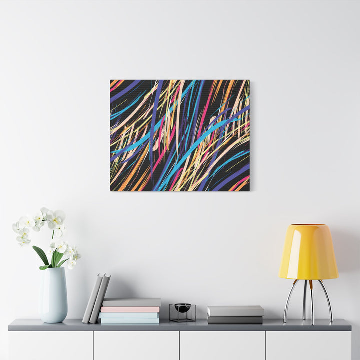 Neon Streaks Satin Canvas