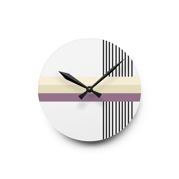 Modern Stripes Acrylic Wall Clock