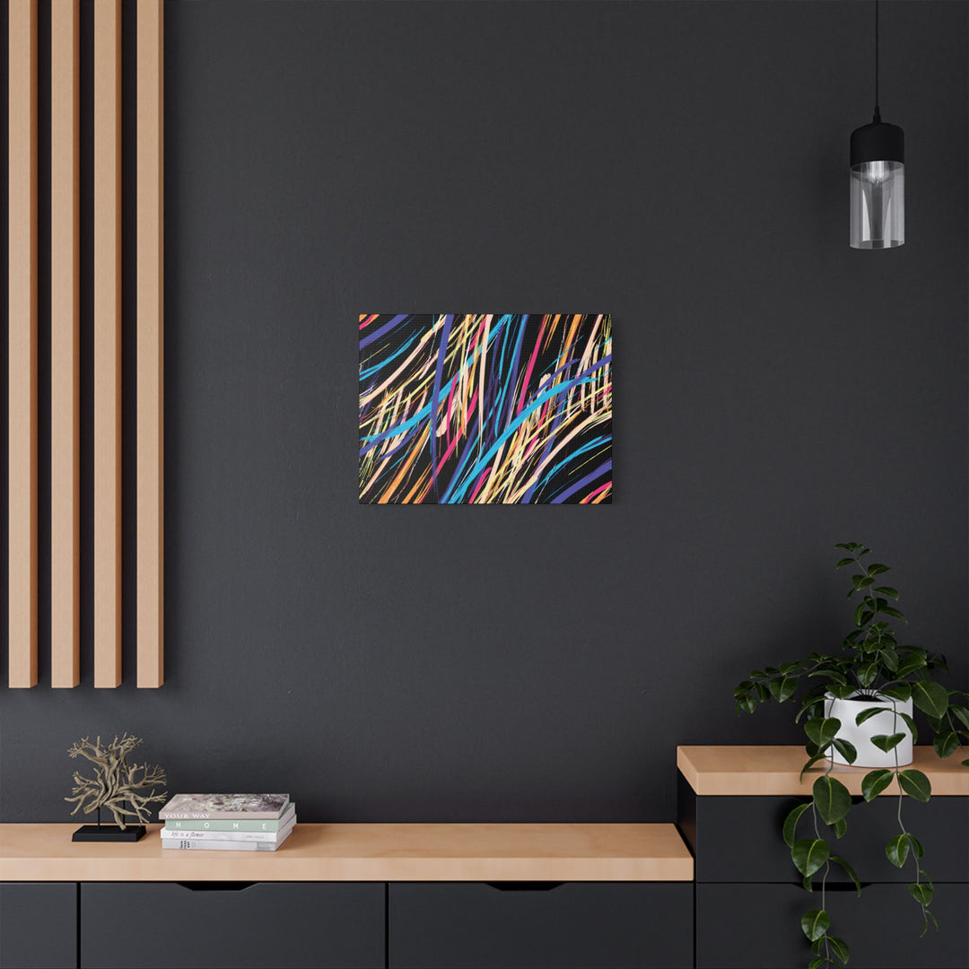 Neon Streaks Satin Canvas