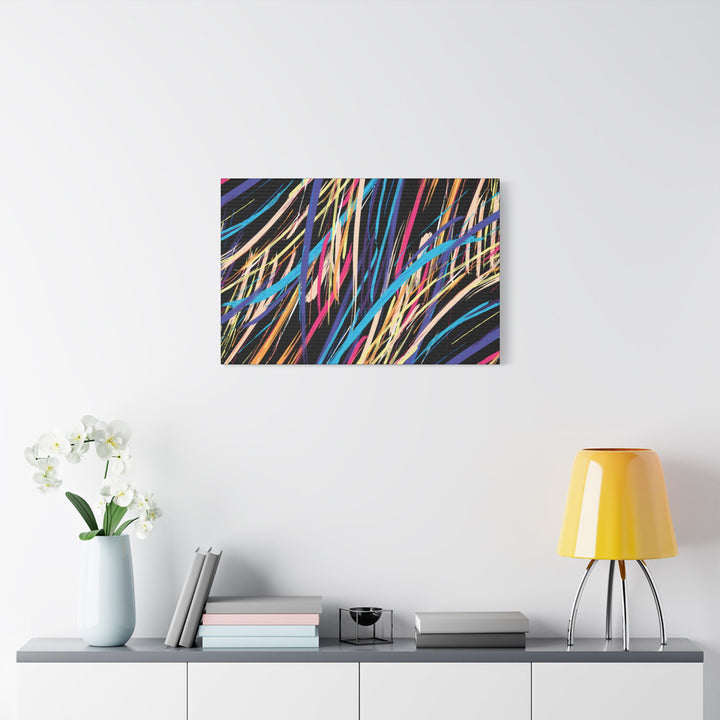 Neon Streaks Satin Canvas