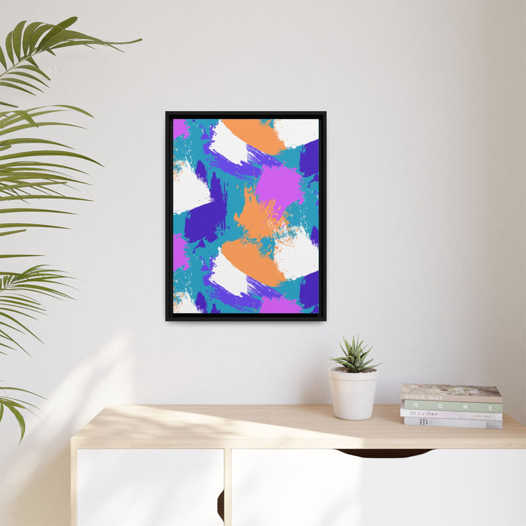 Brushstrokes Harmony Framed Canvas