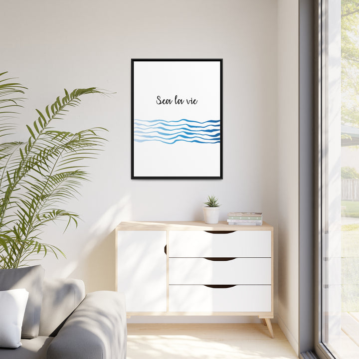 "Sea La Vie" Framed Matte Canvas