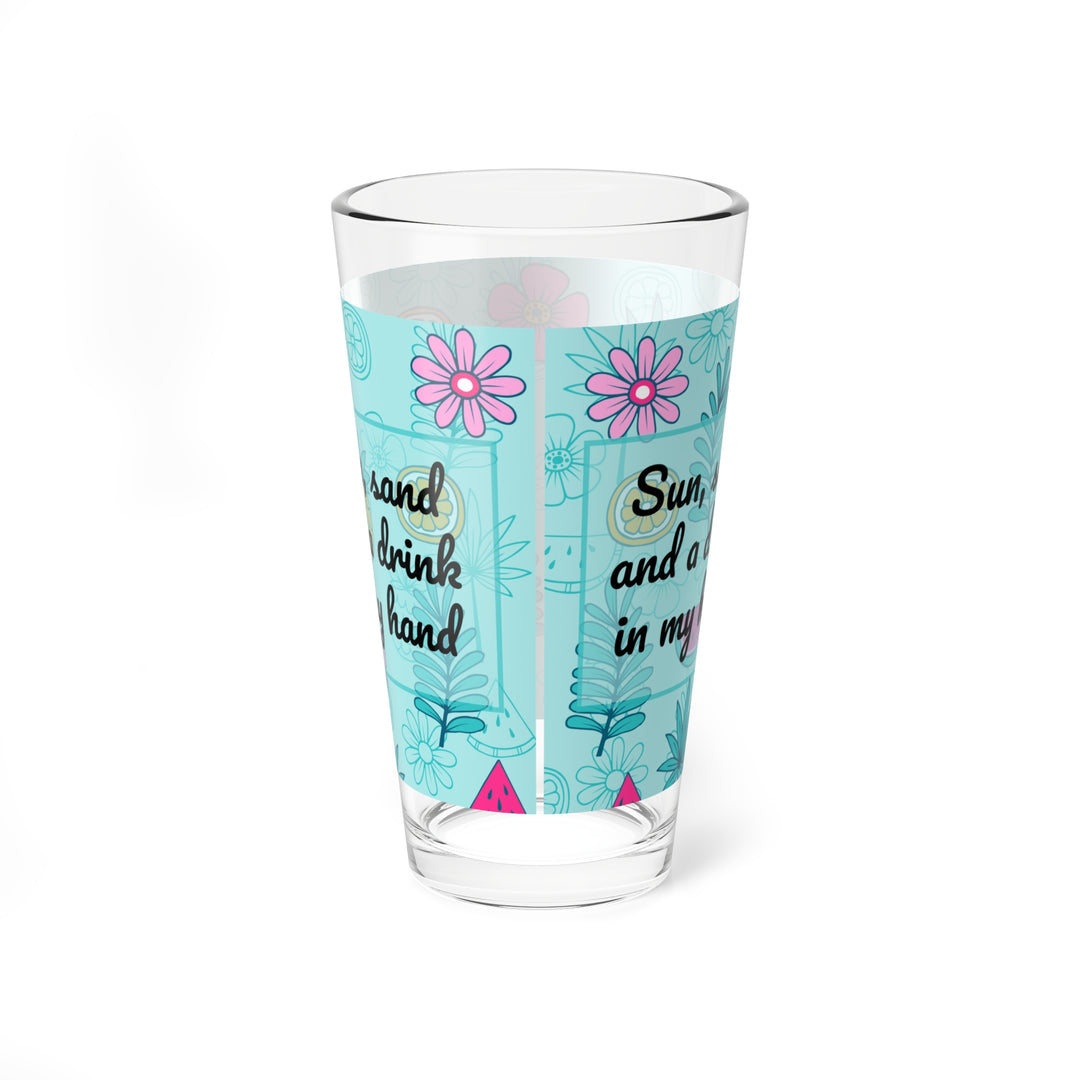 Tropical Bloom Glass 16oz