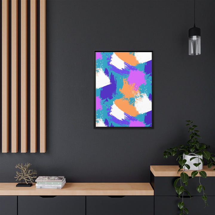 Brushstrokes Harmony Framed Canvas