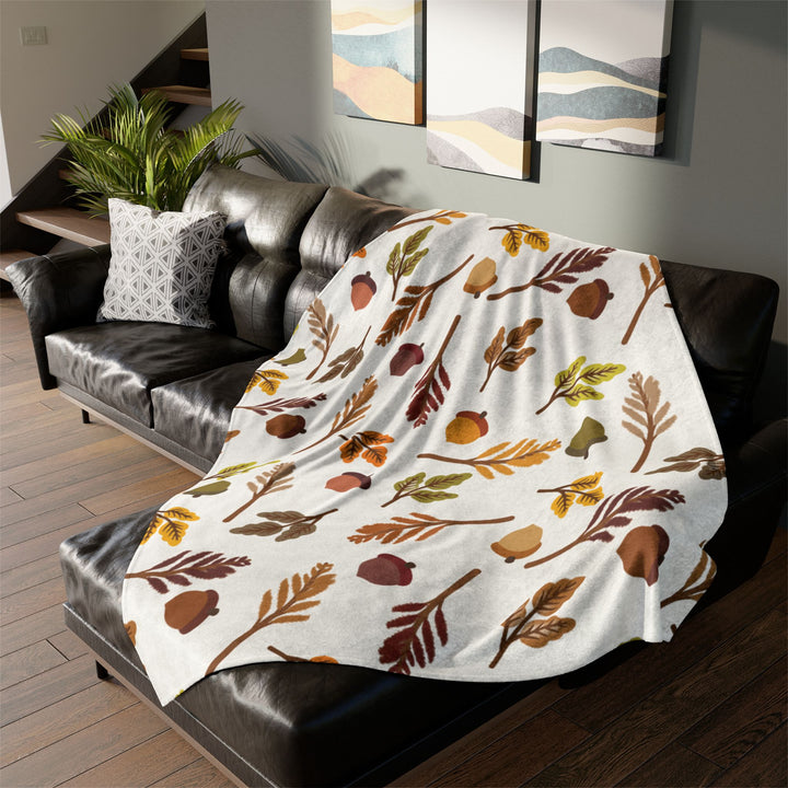 Falling Leaves Minky Blanket