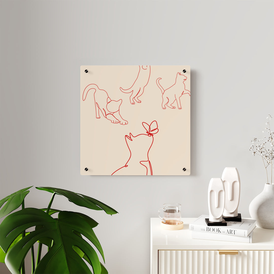 Playful Cats Acrylic Wall Art Panels