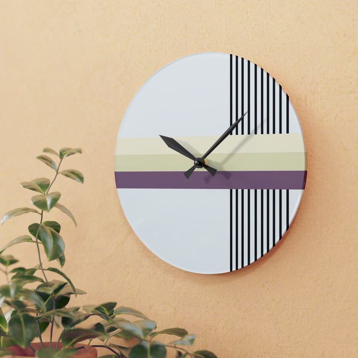 Modern Stripes Acrylic Wall Clock