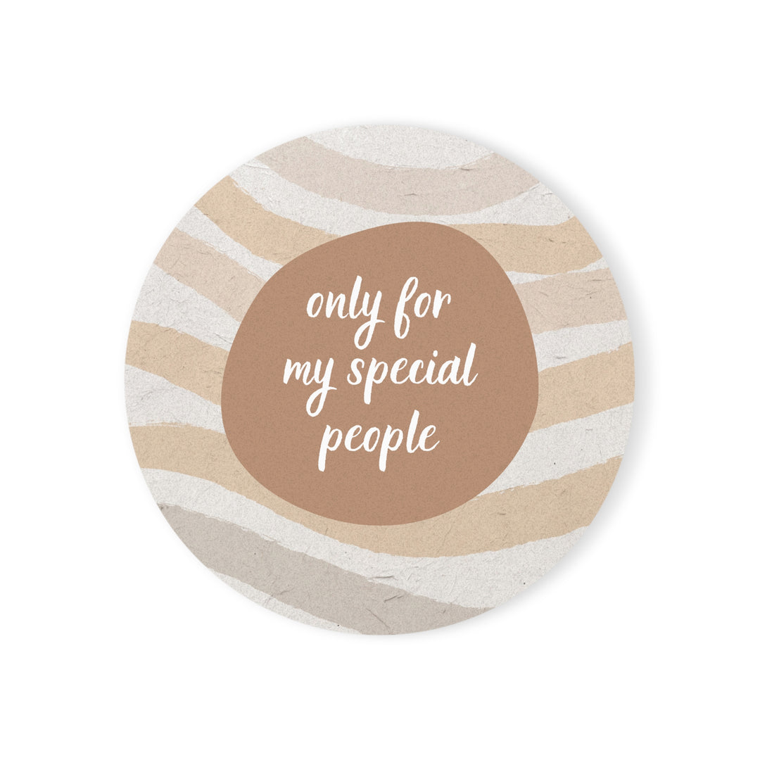 Cork Back Coaster - "For my special people"