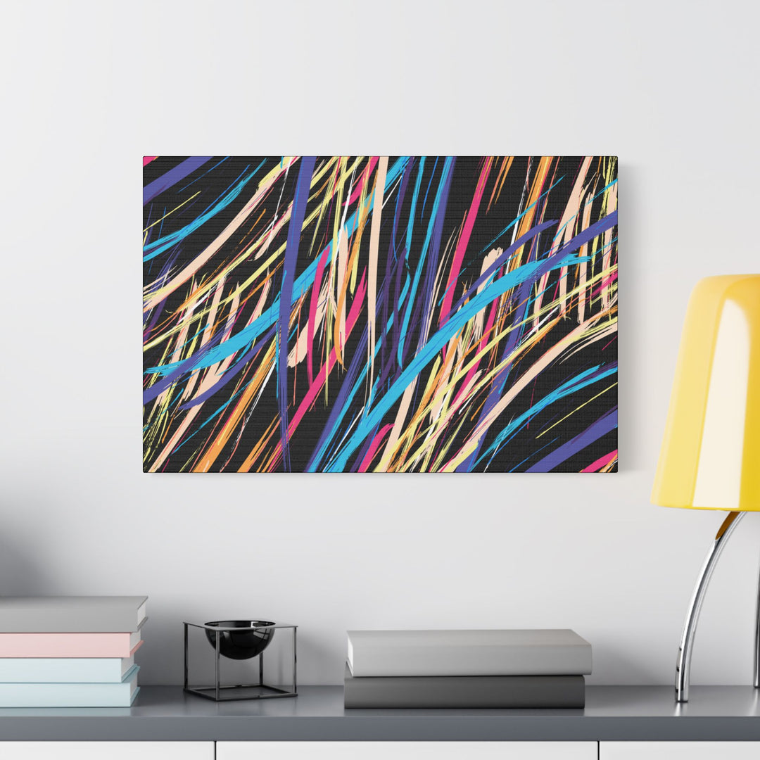 Neon Streaks Satin Canvas