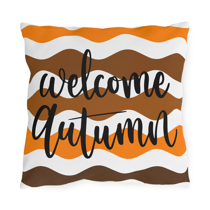 Welcome Autumn Outdoor Pillow