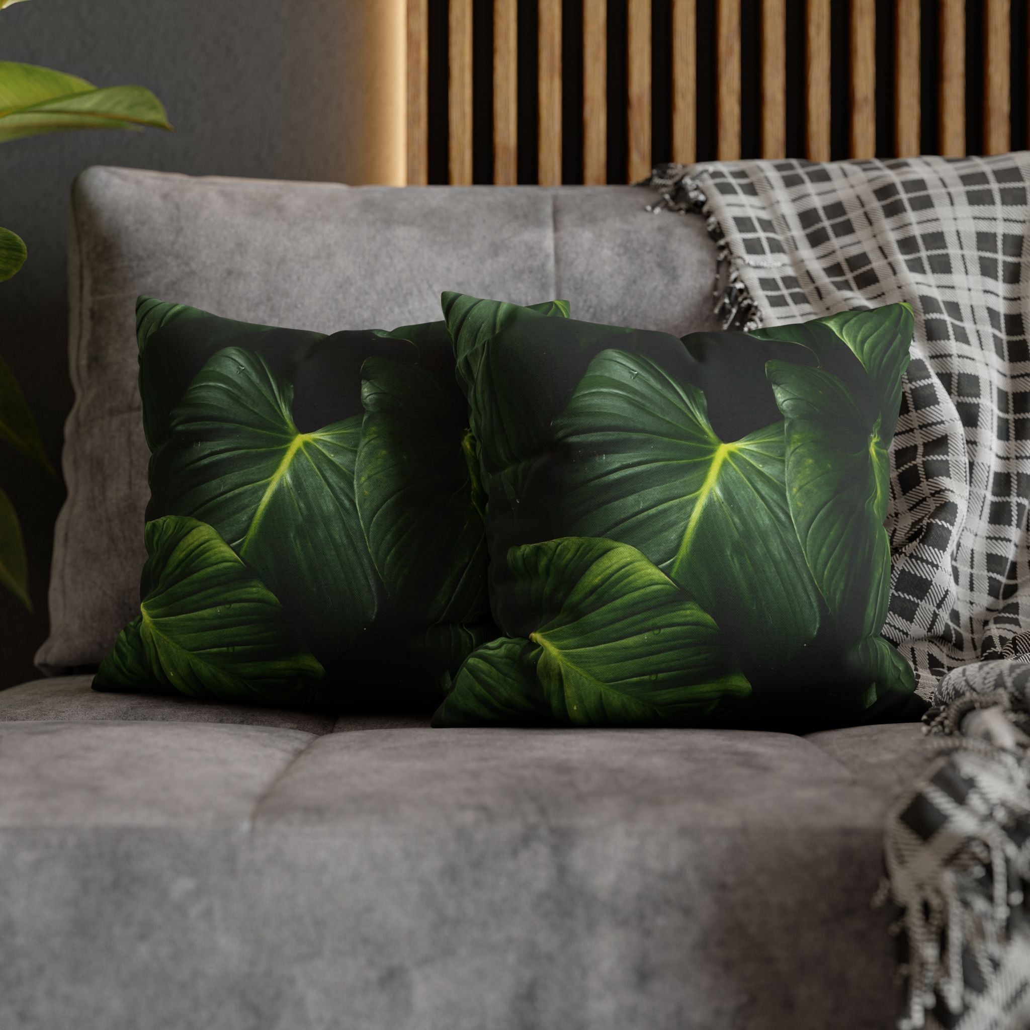 Green leaf throw pillows best sale