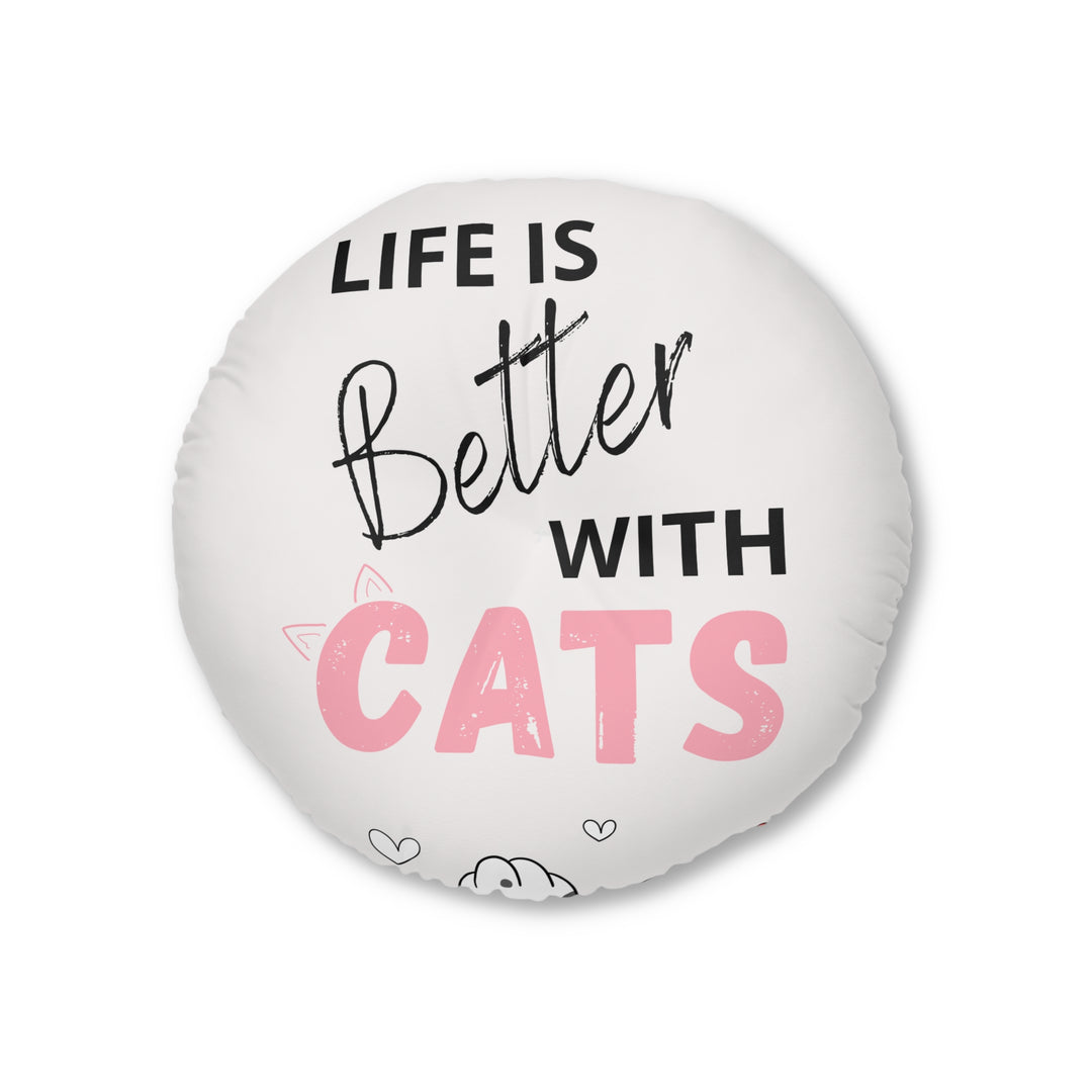 "Life is Better with Cats" Floor Pillow