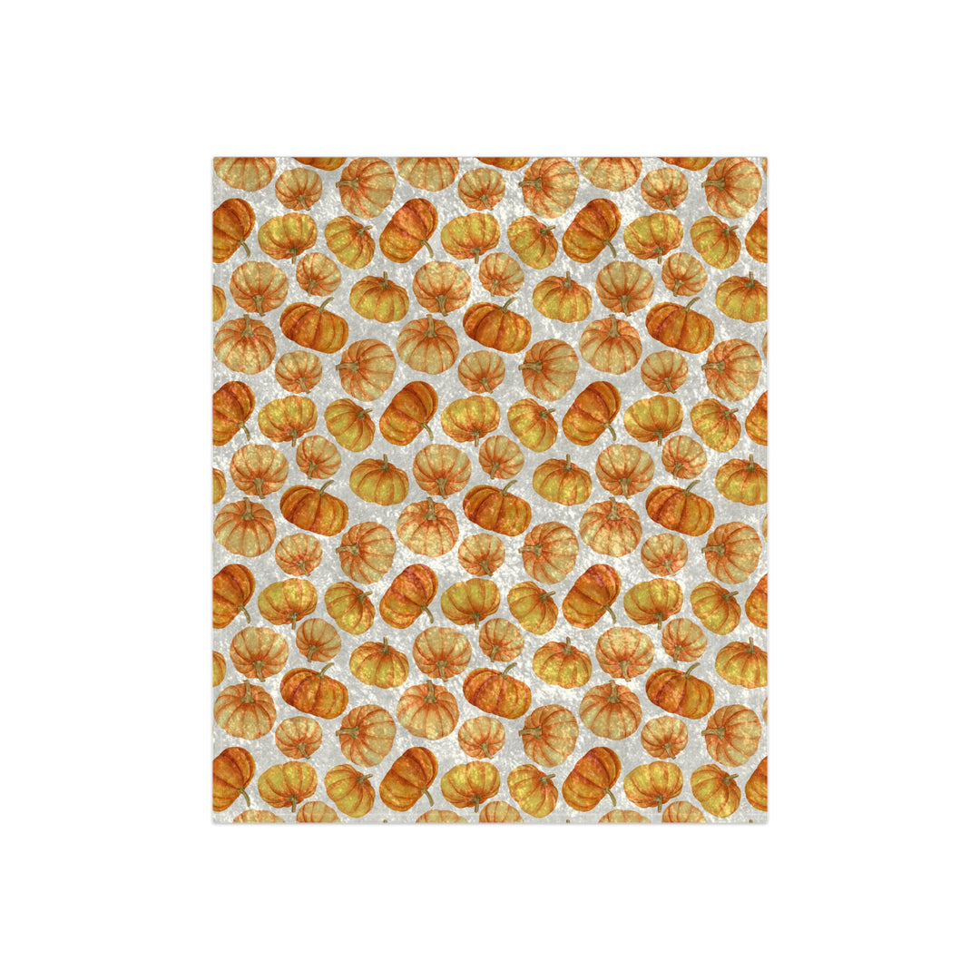 Pumpkin Patch Velvet Throw Blanket