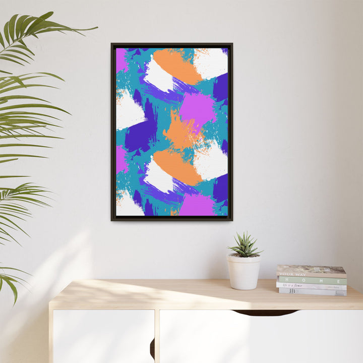 Brushstrokes Harmony Framed Canvas