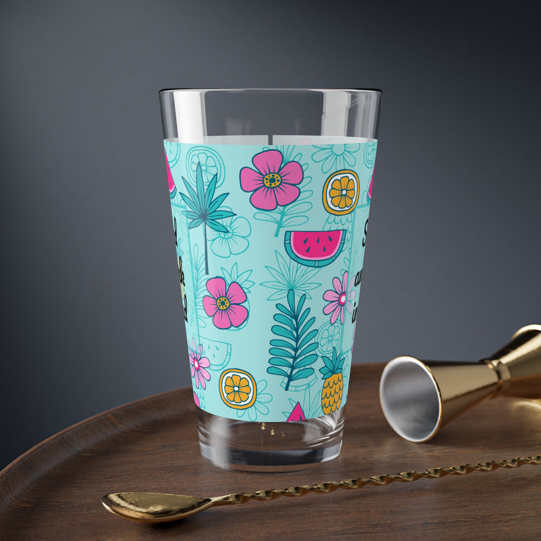 Tropical Bloom Glass 16oz