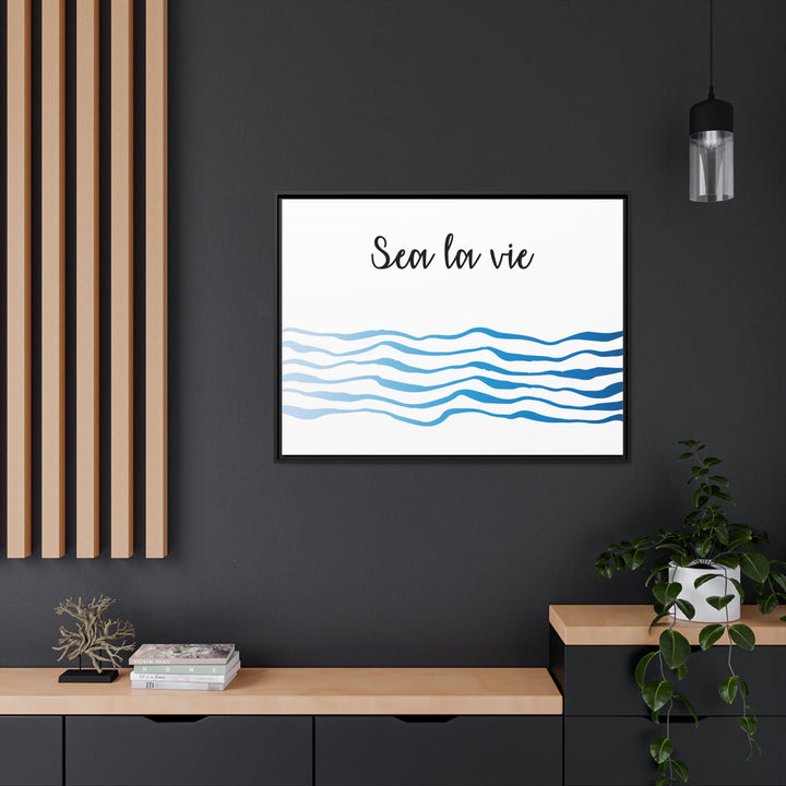 "Sea La Vie" Framed Matte Canvas