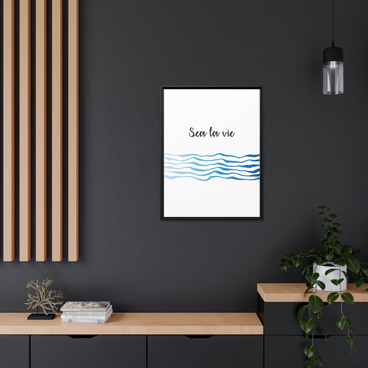 "Sea La Vie" Framed Matte Canvas