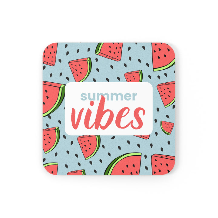 Cork Back Coaster - "Summer Vibes"