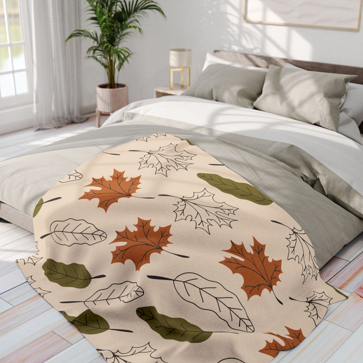 Autumn Leaves Fleece Blanket