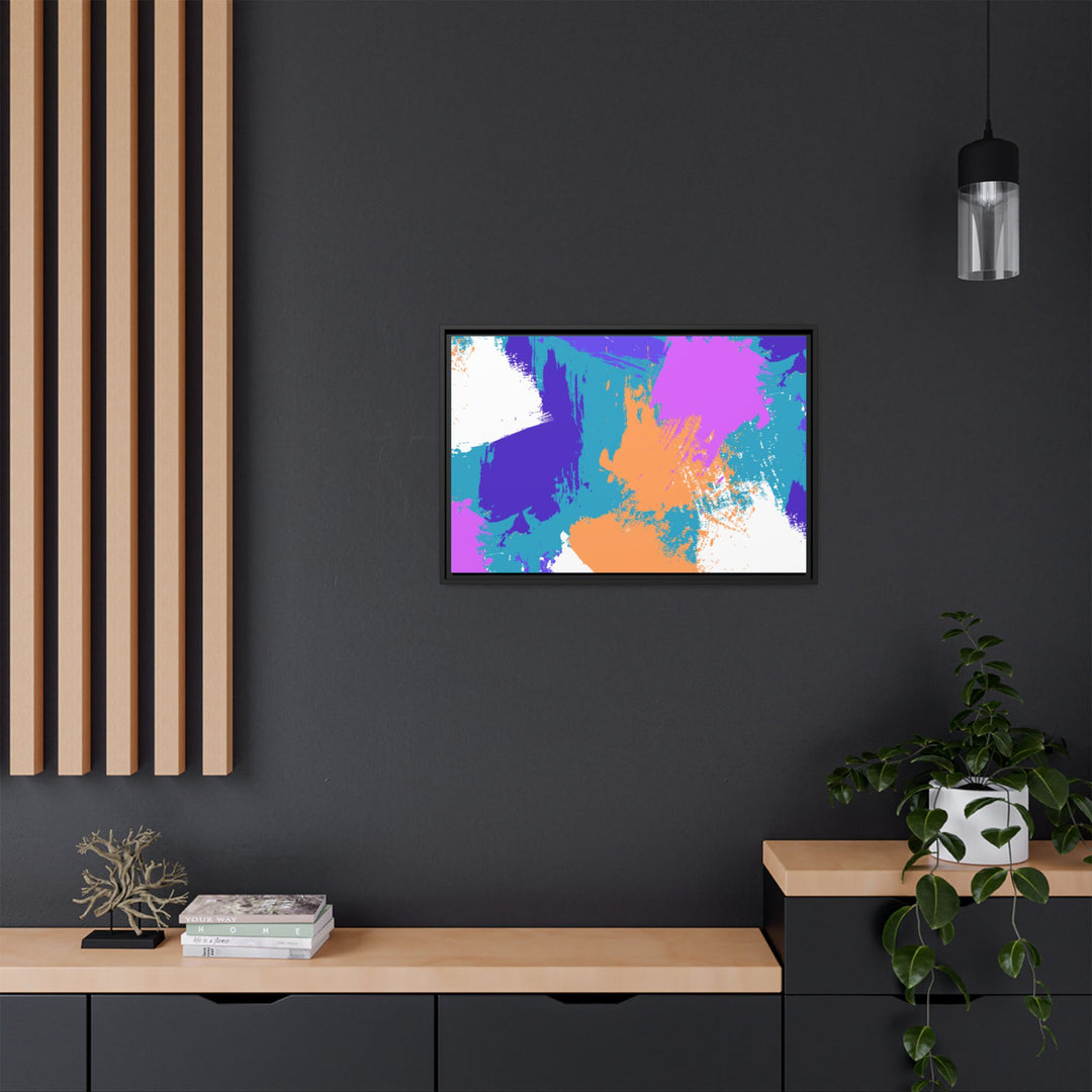 Brushstrokes Harmony Framed Canvas