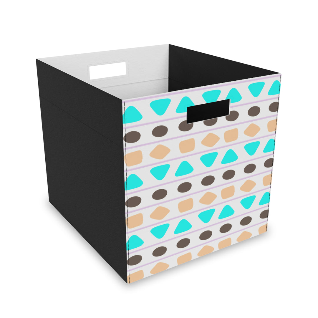 Geo Pattern Felt Storage Box