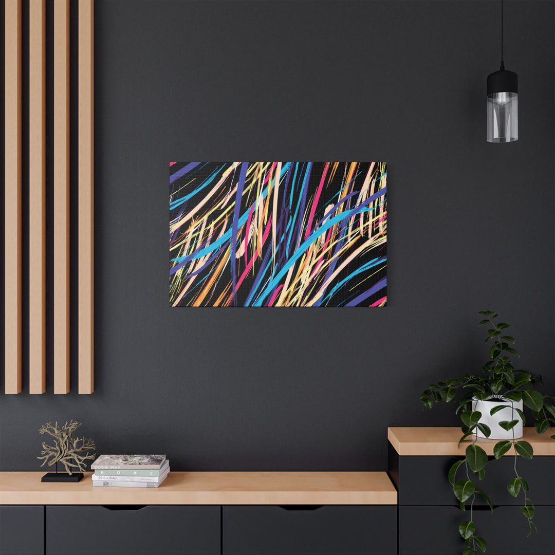 Neon Streaks Satin Canvas