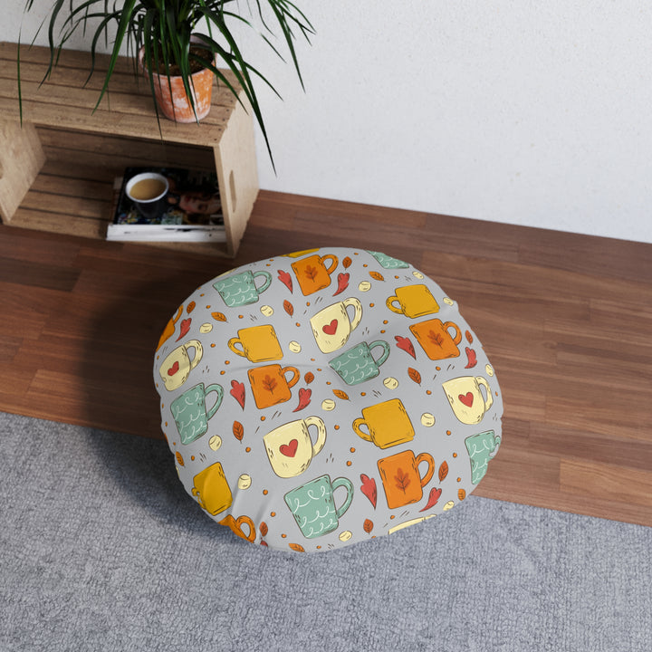 Cozy Mugs Tufted Floor Pillow