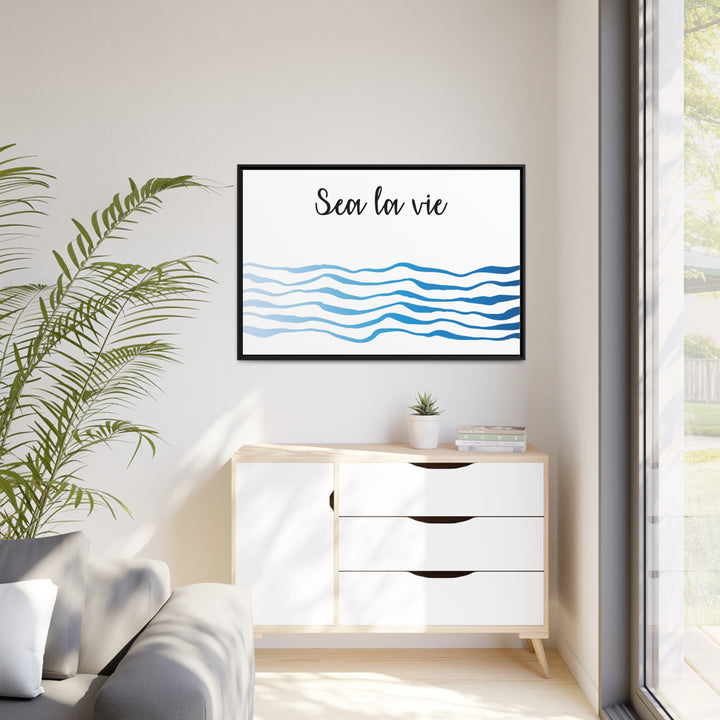 "Sea La Vie" Framed Matte Canvas