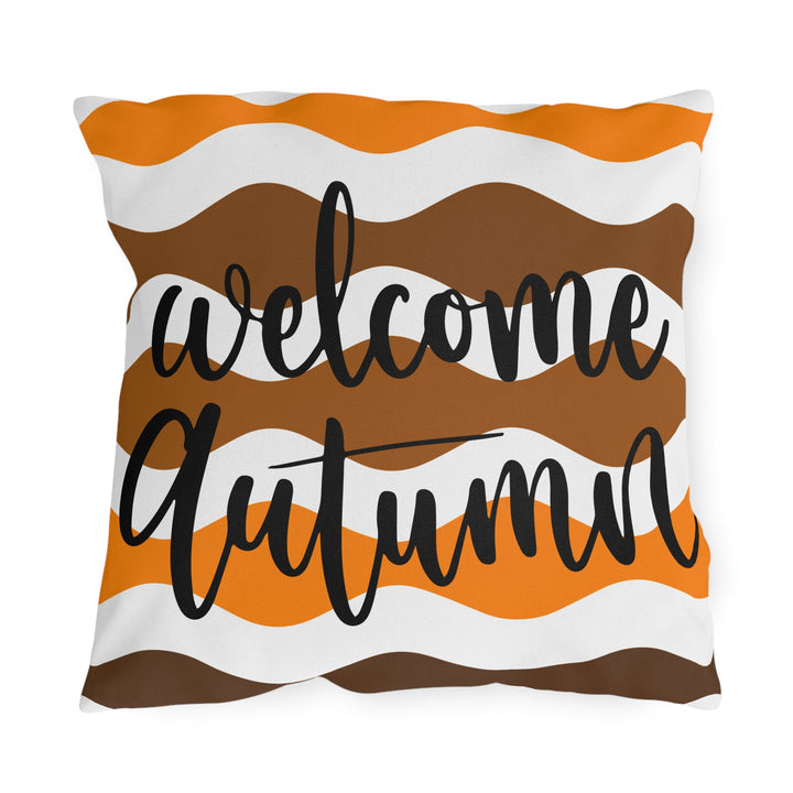 Welcome Autumn Outdoor Pillow